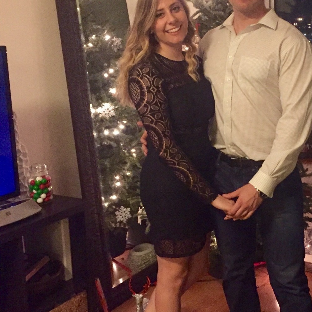 Black lace dress